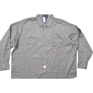 Bocomal FR Flame Resistant Shirt 4XL Gray 100% Cotton Twill ATPV 8.2 CAT 2 Work